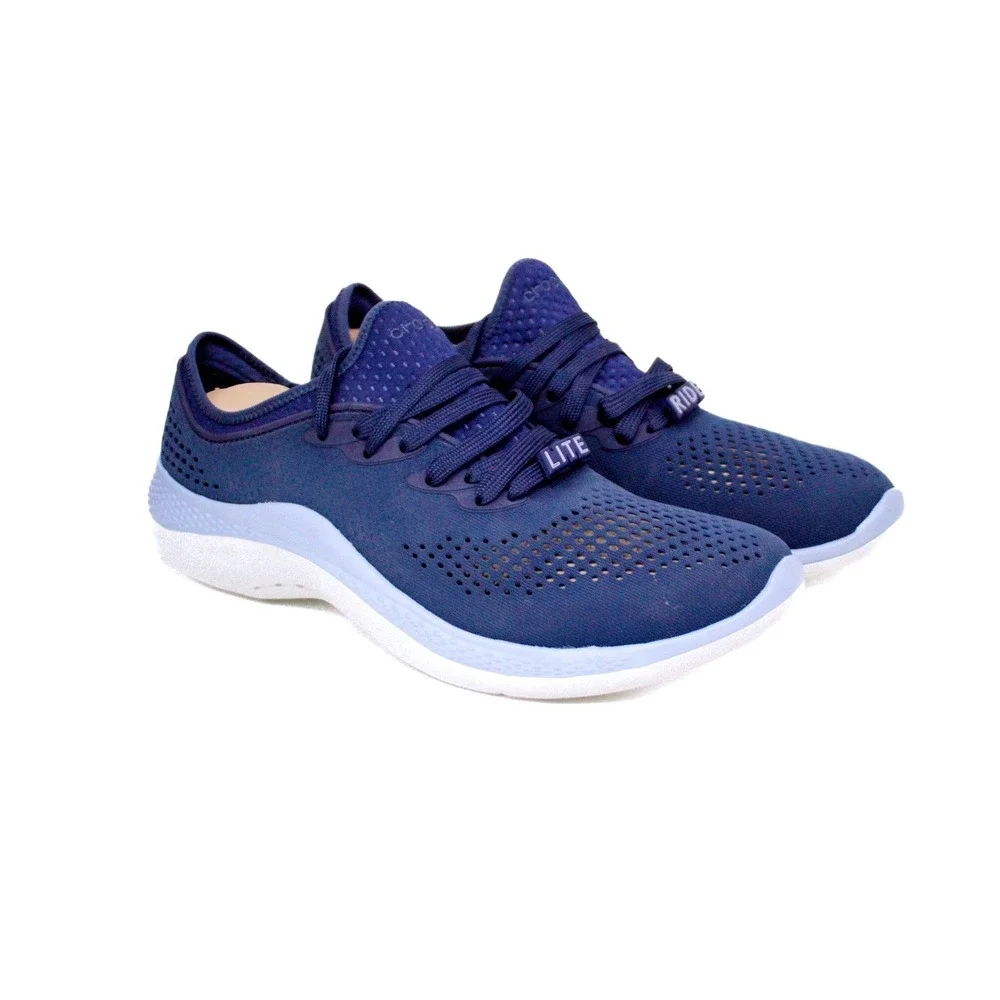 Crocs | LiteRide 360 Pacer Lace Up Sneaker Walking Shoe Navy Blue Mens 12